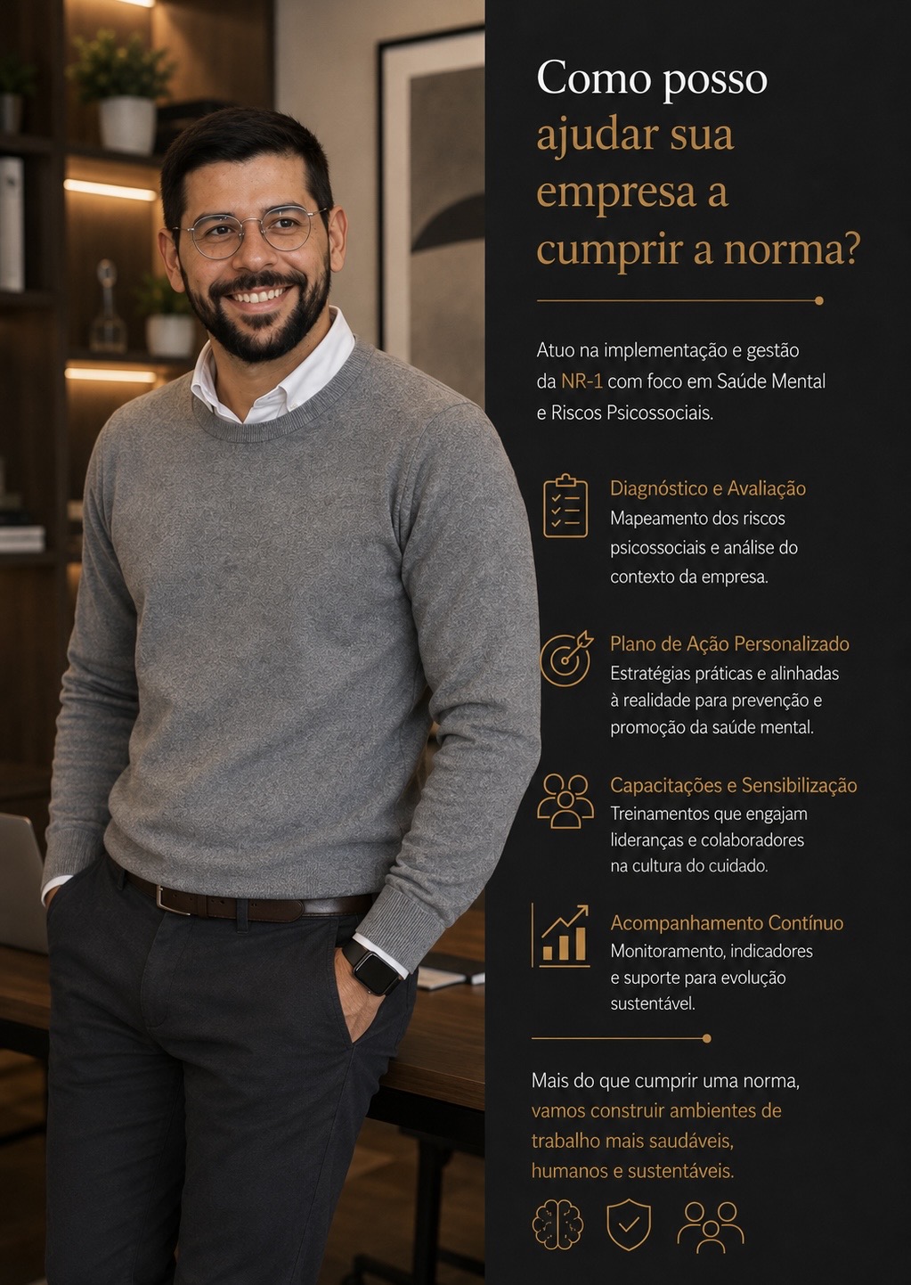 Atuação de Guilherme Pacheco em NR-1 e riscos psicossociais